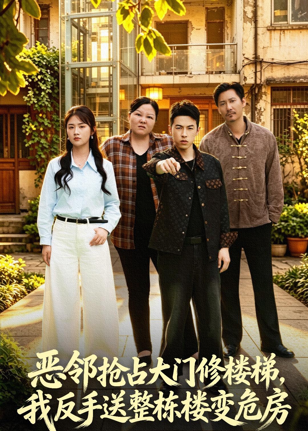 惡鄰搶占大門修樓梯，我反手送整棟樓變危房(全集)